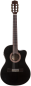 Preview: Aria A48CE-SBK, Fichte massiv / Ahorn, Thinbody, Cutaway, Pickup, 45mm Sattelbreite